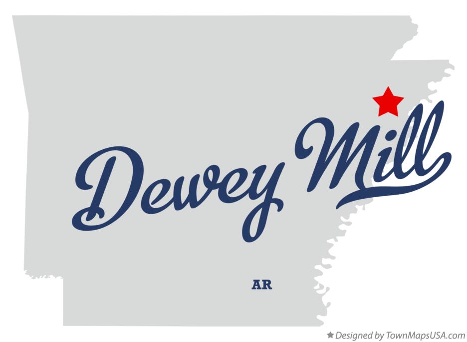 Map of Dewey Mill, AR, Arkansas