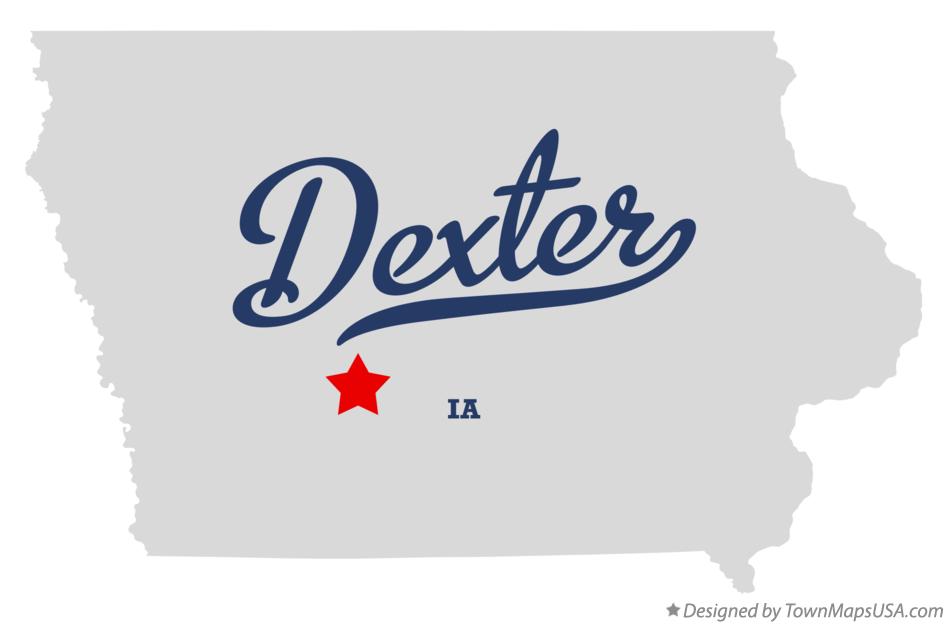 Map of Dexter, IA, Iowa