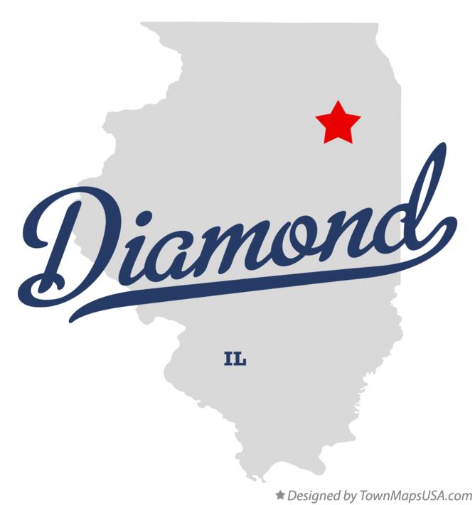 Map of Diamond, IL, Illinois