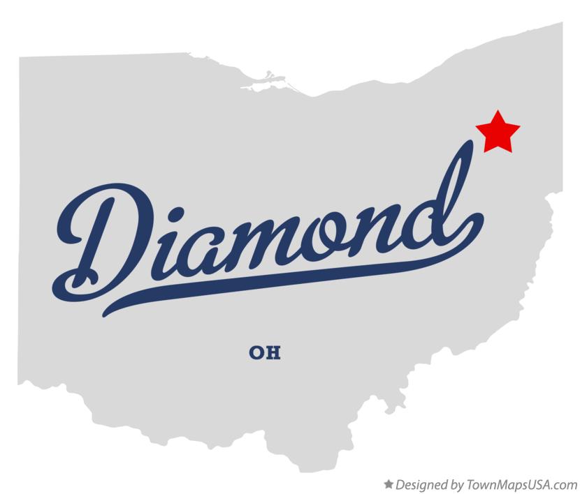 Map of Diamond, OH, Ohio