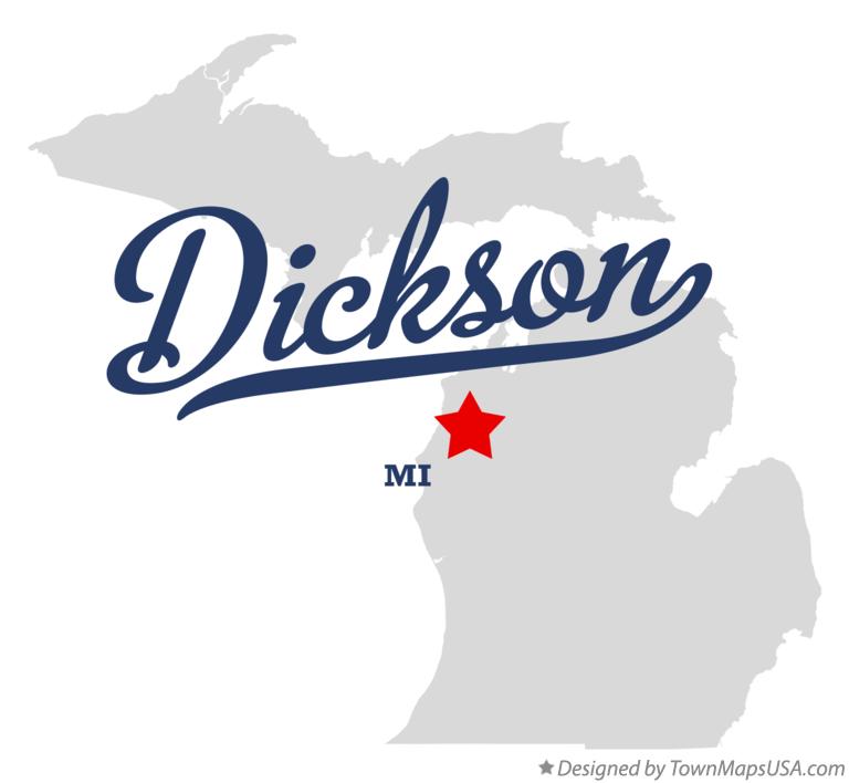 Map of Dickson, MI, Michigan