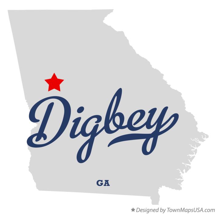 Map of Digbey, GA,