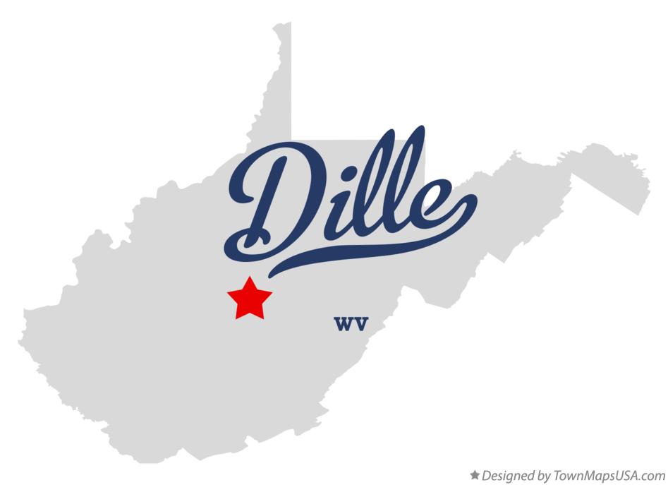 Map of Dille, WV, West Virginia