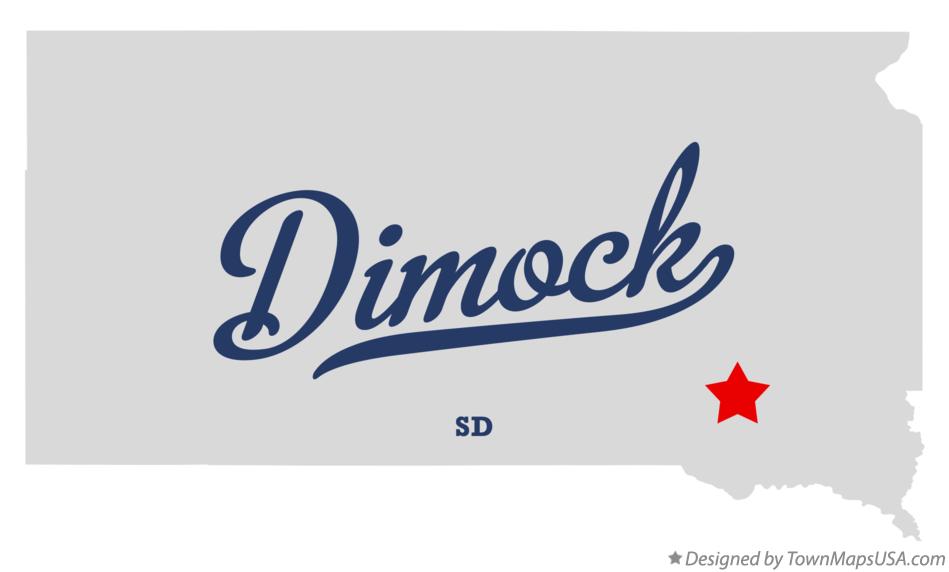 Map of Dimock, SD, South Dakota