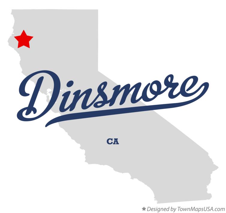 Map of Dinsmore, CA, California