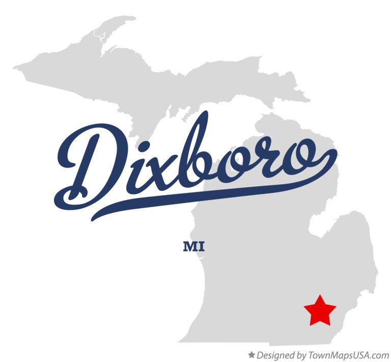 Map of Dixboro, MI, Michigan