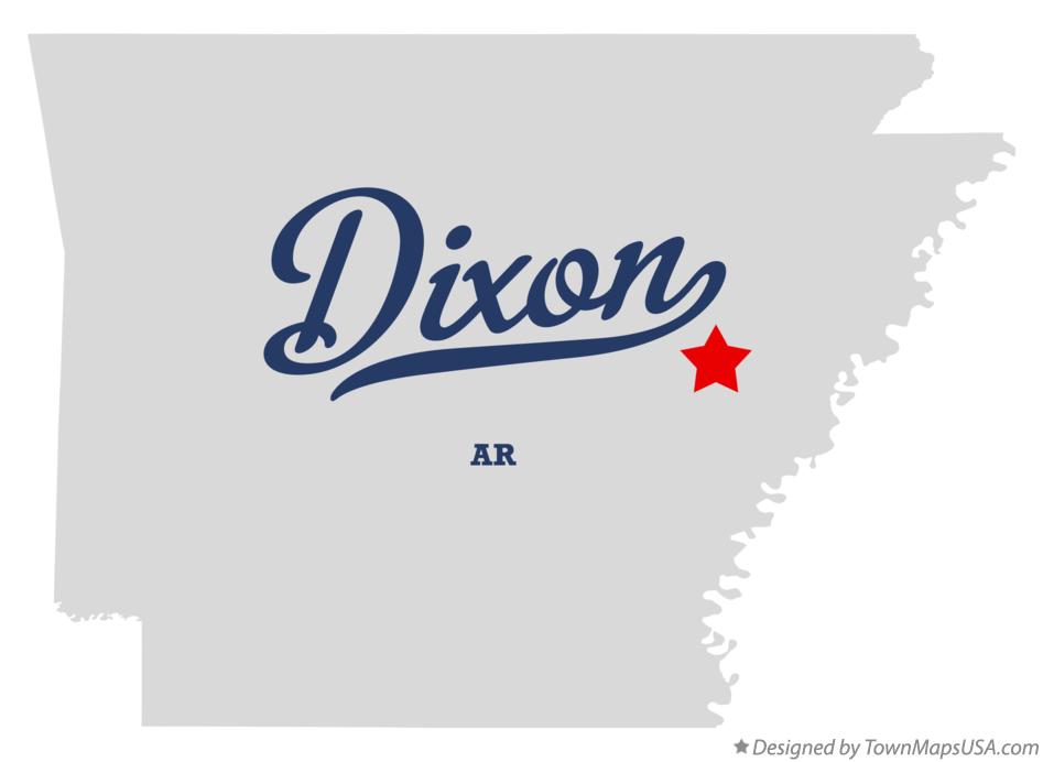Map of Dixon, AR, Arkansas