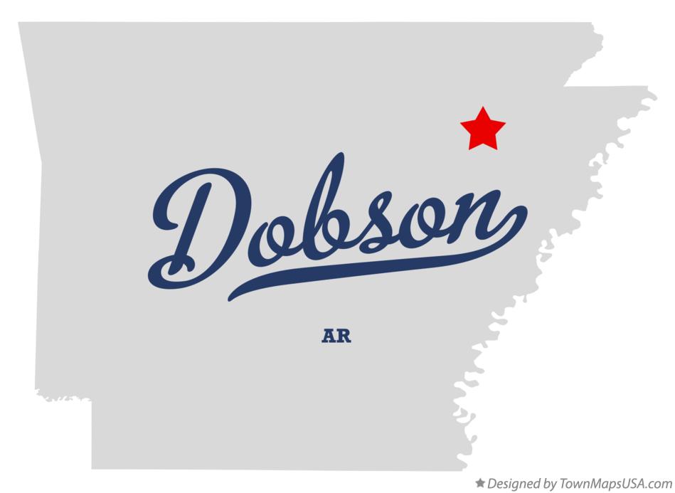 Map of Dobson, AR, Arkansas