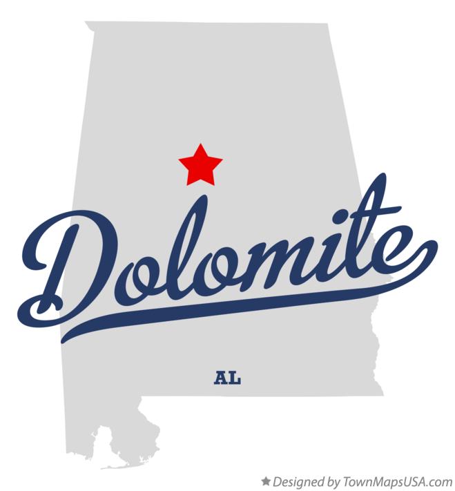 Map of Dolomite, AL, Alabama