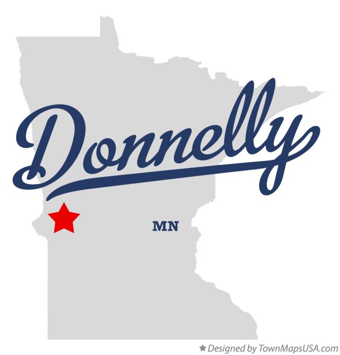 Map of Donnelly, Stevens County, MN, Minnesota