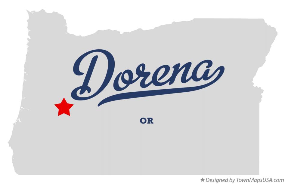 Map of Dorena, OR, Oregon