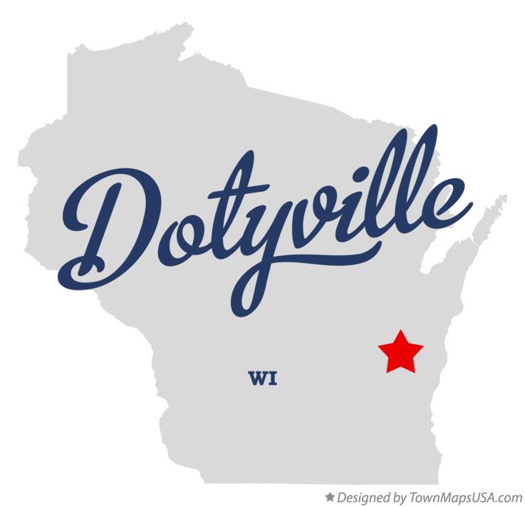 Map of Dotyville, WI, Wisconsin
