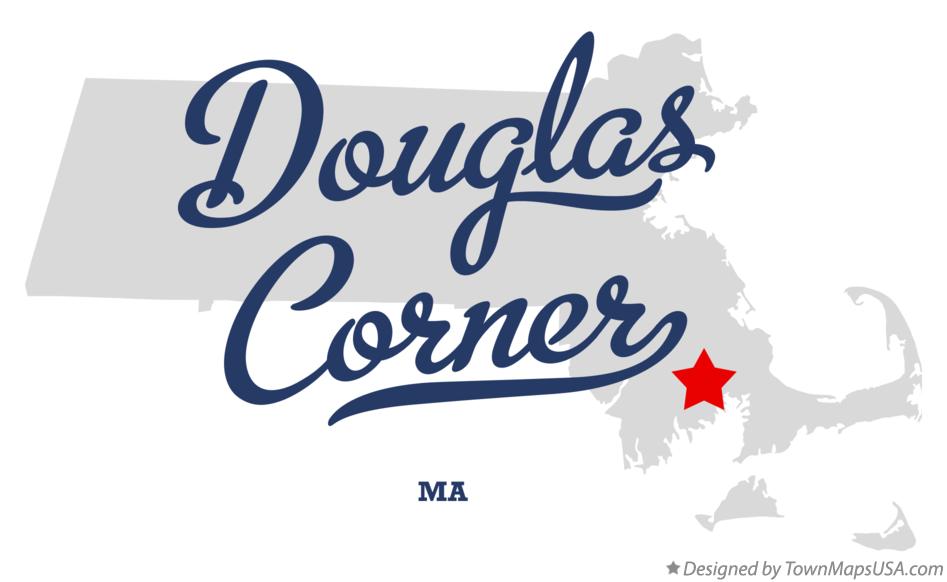 Map of Douglas Corner, MA, Massachusetts