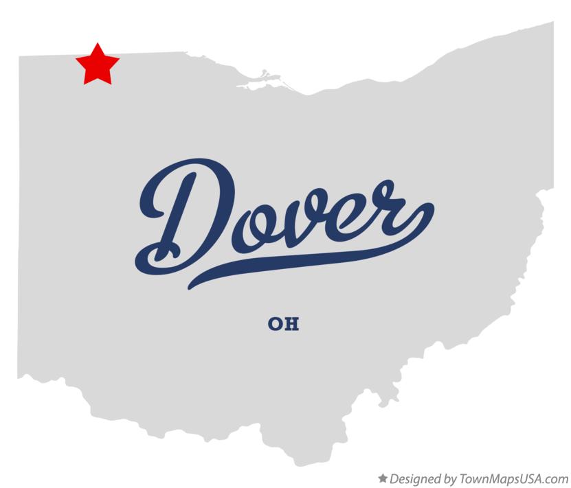 Map of Dover, Fulton County, OH, Ohio