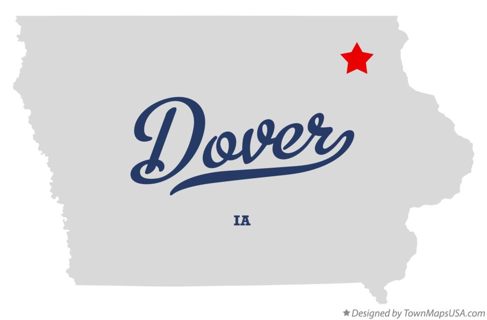 Map of Dover, Fayette County, IA, Iowa