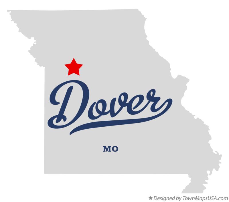 Map of Dover, Lafayette County, MO, Missouri