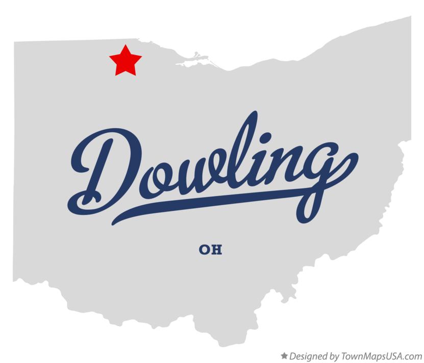Map of Dowling, OH, Ohio