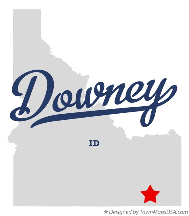 Map of Downey, ID, Idaho