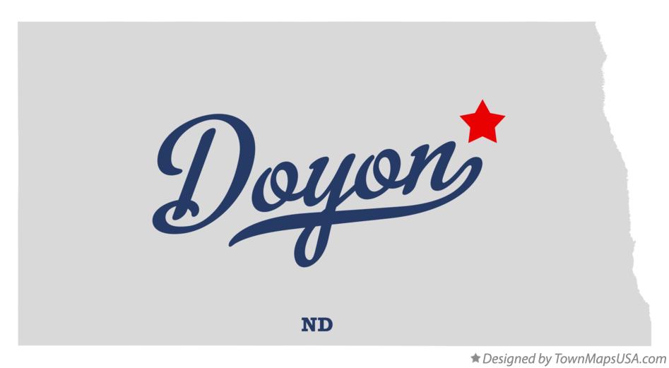 Map of Doyon, ND, North Dakota