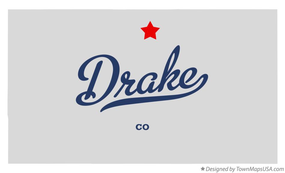 Map of Drake, CO, Colorado