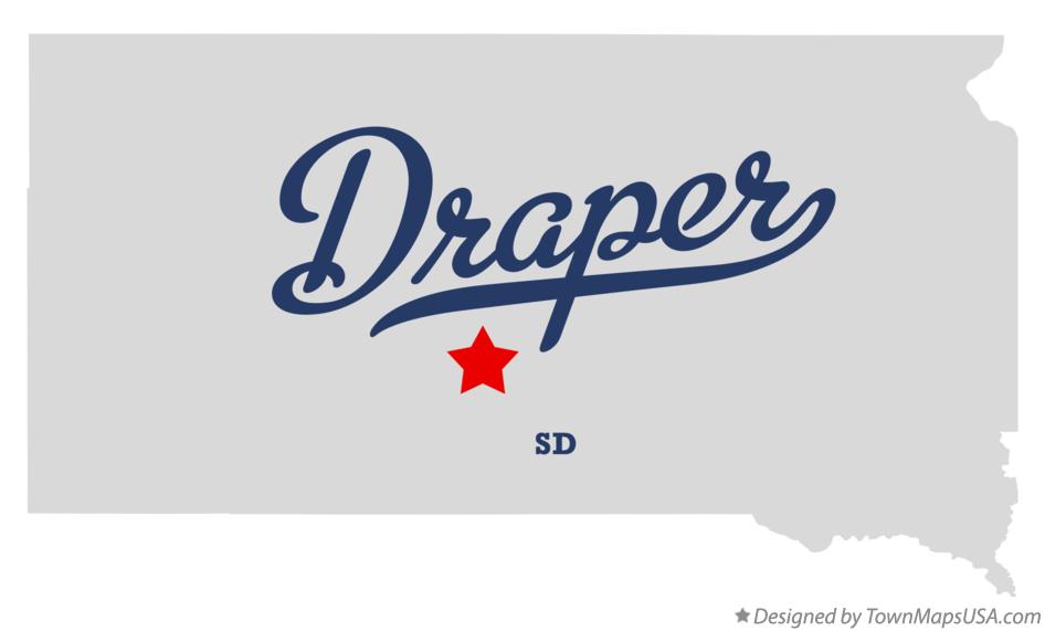 Map of Draper, SD, South Dakota