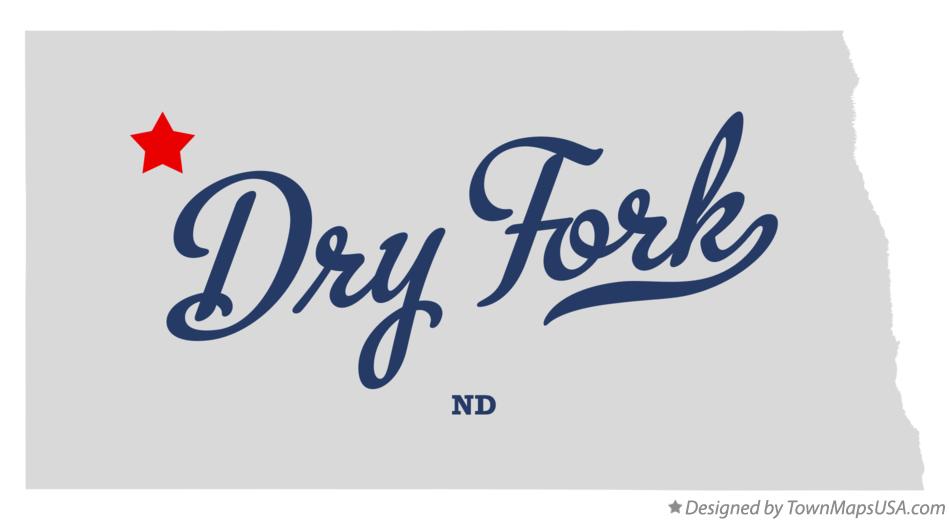 Map of Dry Fork, ND, North Dakota
