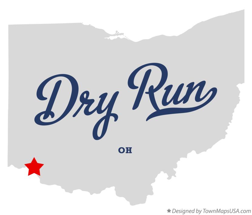 Map of Dry Run, OH, Ohio