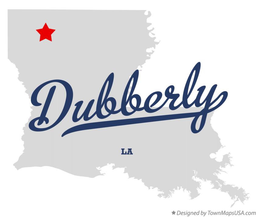 Map of Dubberly, LA, Louisiana