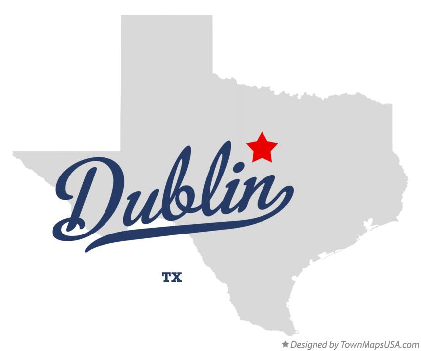 Map of Dublin, TX, Texas