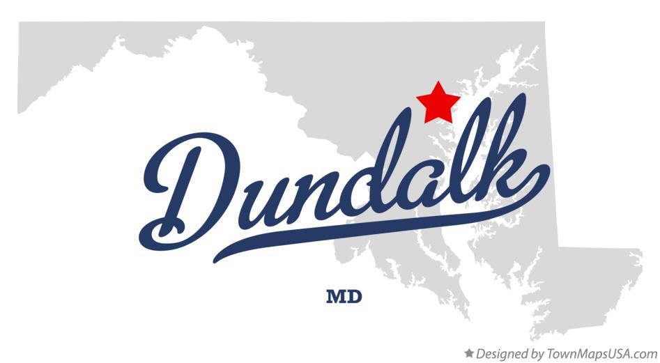 Map of Dundalk, MD, Maryland