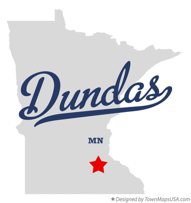 Map of Dundas, MN, Minnesota