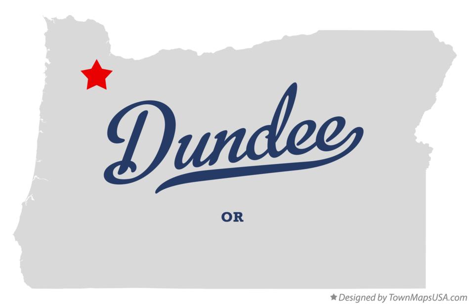 Map of Dundee, OR, Oregon