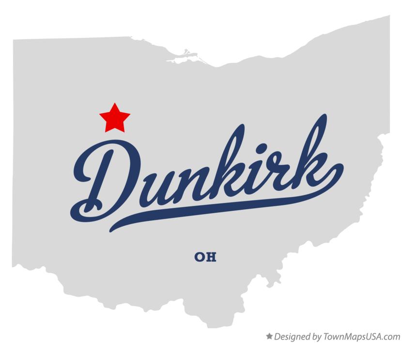 Map of Dunkirk, OH, Ohio
