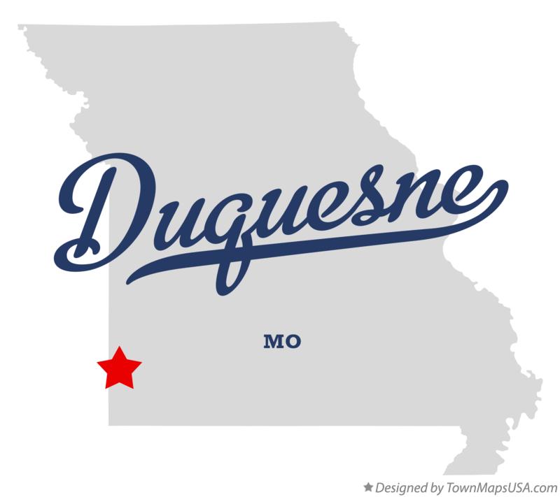 Map of Duquesne, MO, Missouri