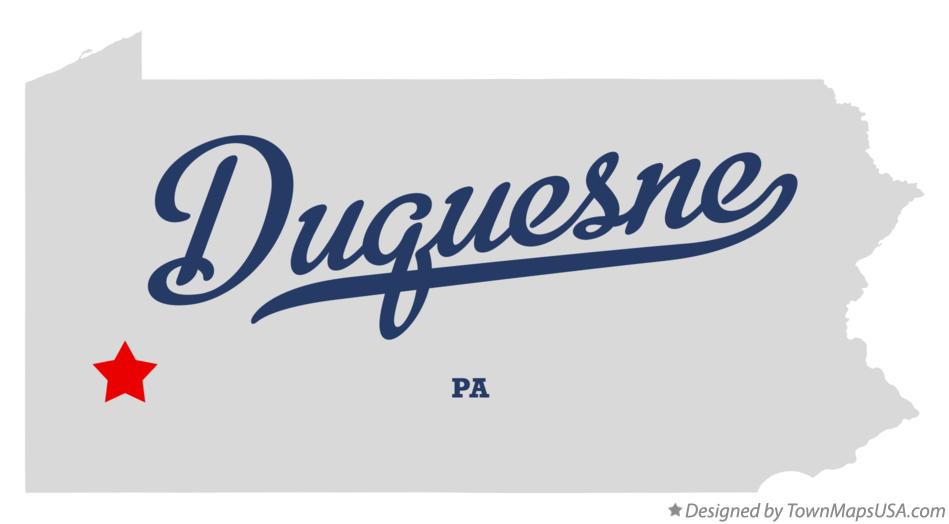 Map of Duquesne, PA, Pennsylvania
