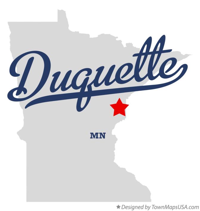 Map of Duquette, MN, Minnesota