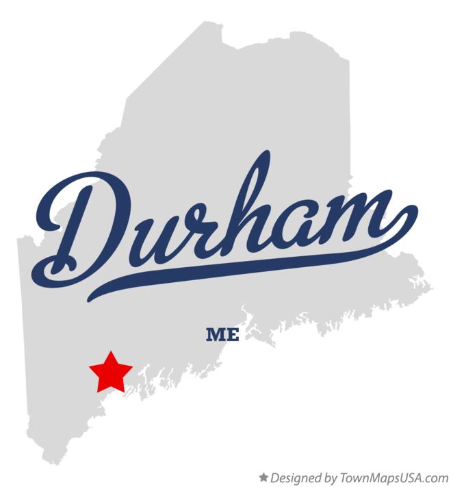 Map of Durham, ME, Maine