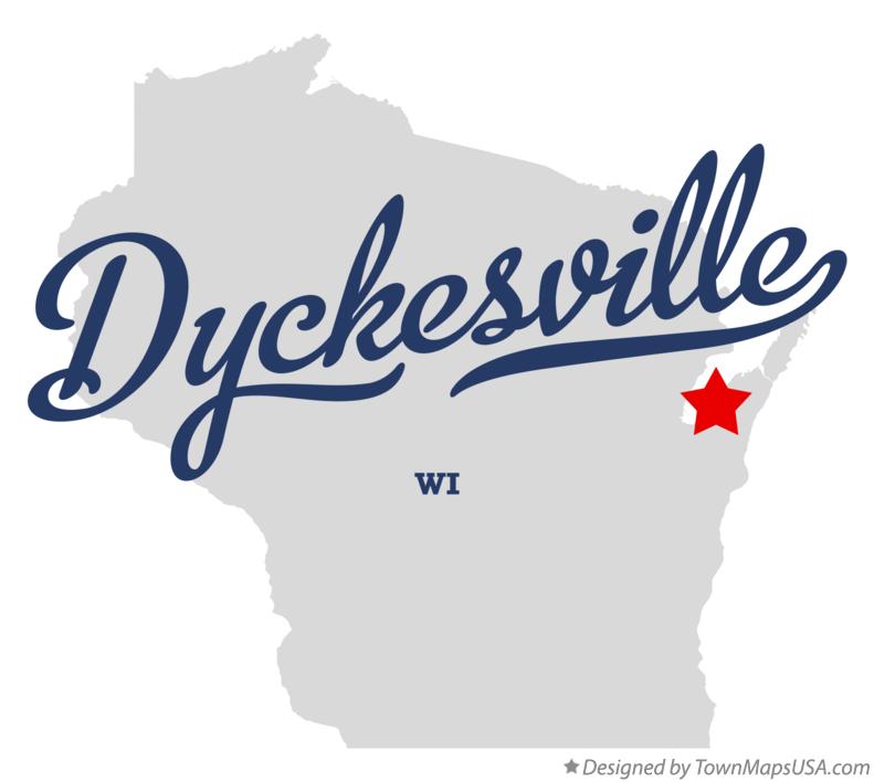 Map of Dyckesville, WI, Wisconsin