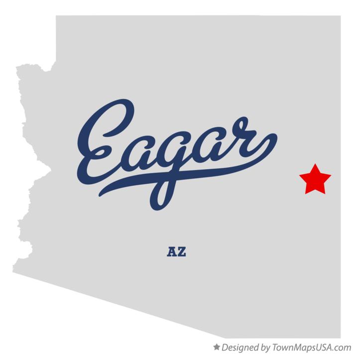 Map of Eagar, AZ, Arizona