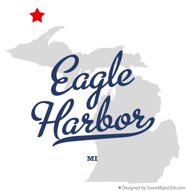 Map of Eagle Harbor, MI, Michigan