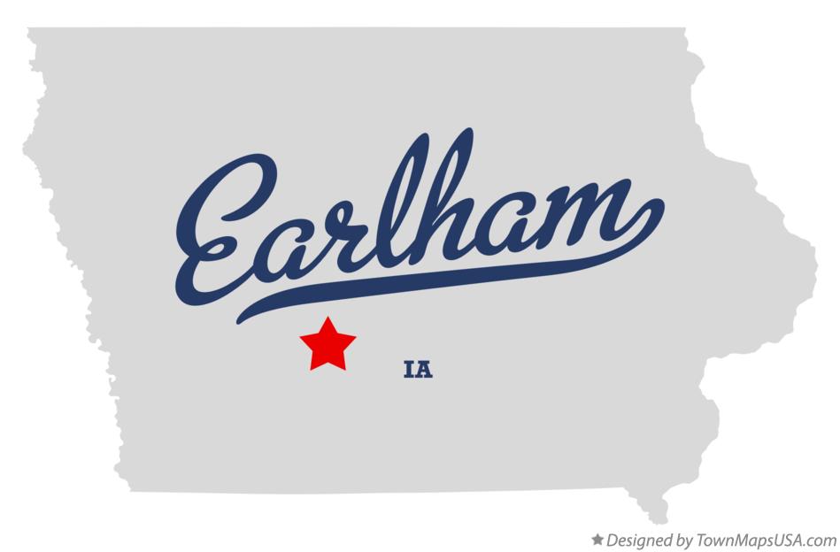 Map of Earlham, IA, Iowa