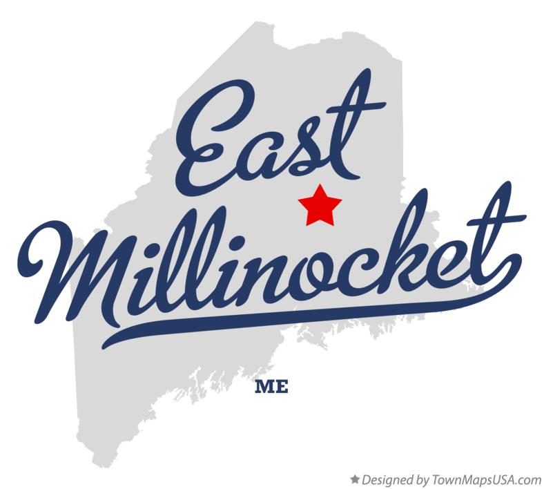 Map of East Millinocket, ME, Maine