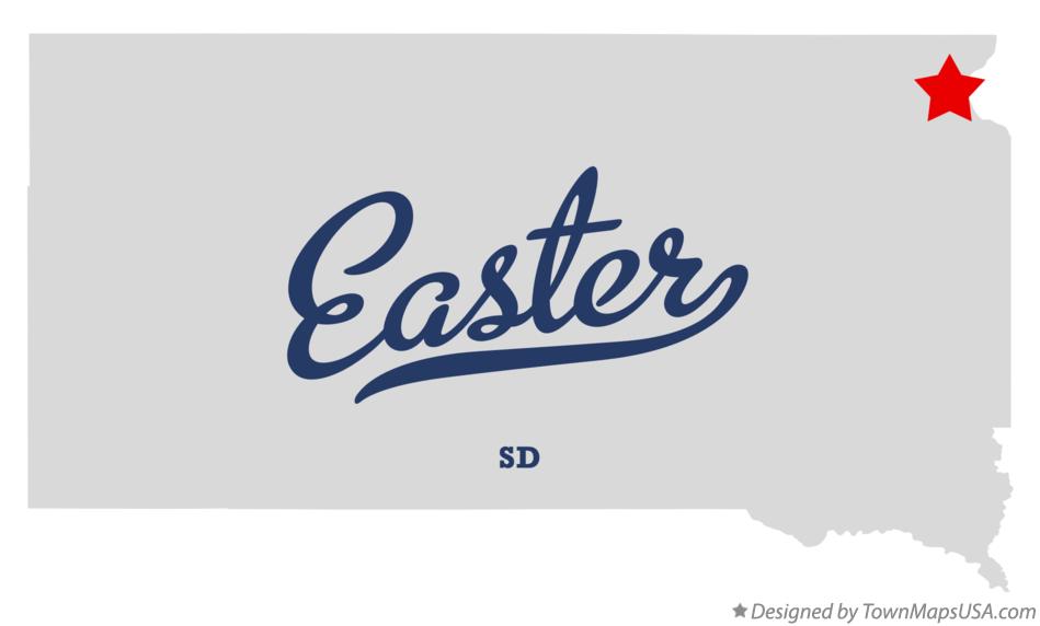 Map of Easter, SD, South Dakota