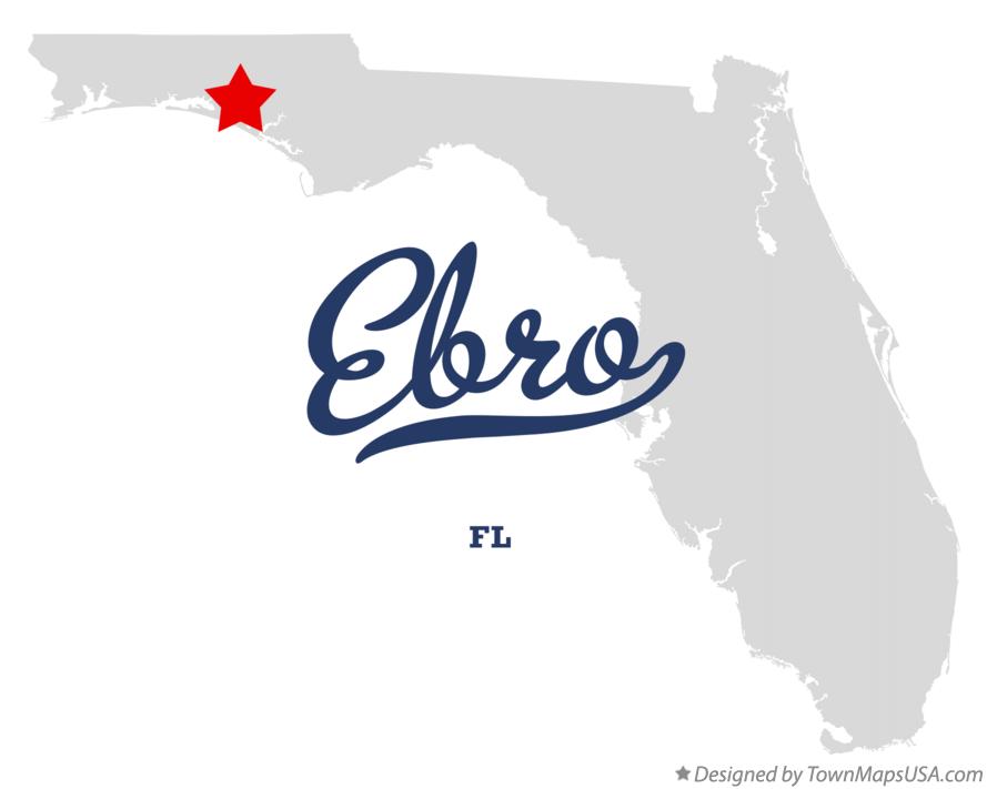Map of Ebro, FL, Florida