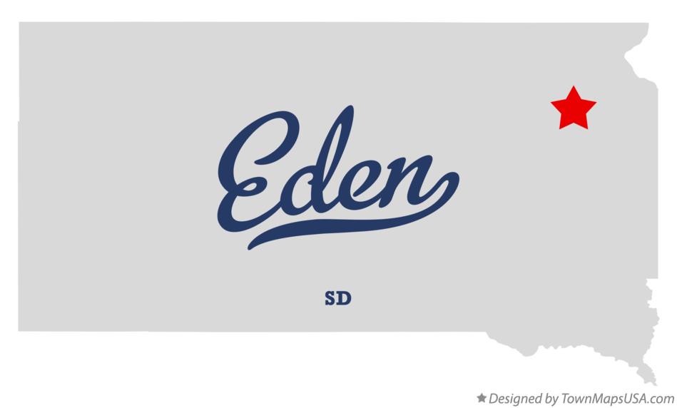 Map of Eden, Codington County, SD, South Dakota