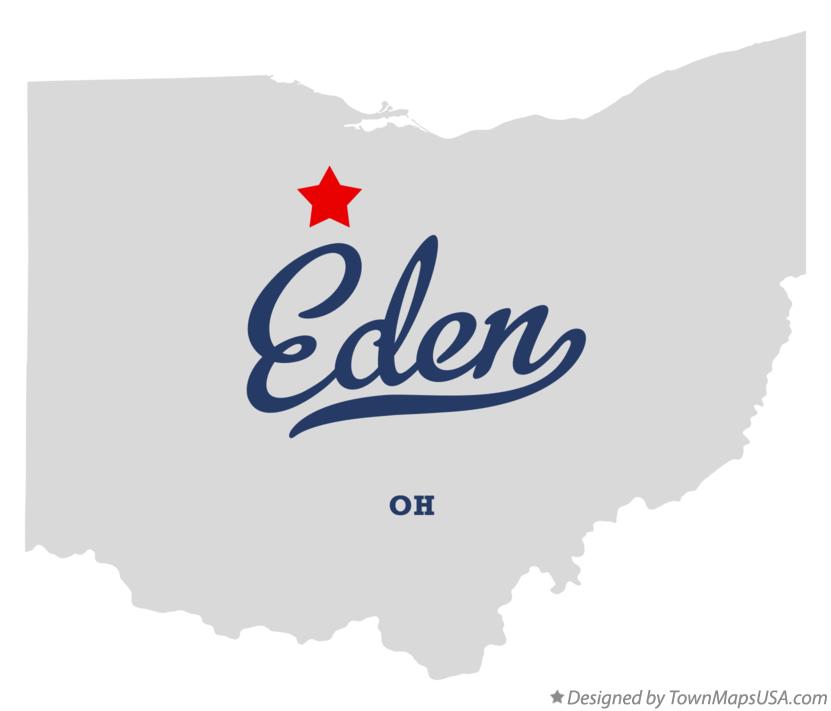 Map of Eden, Seneca County, OH, Ohio