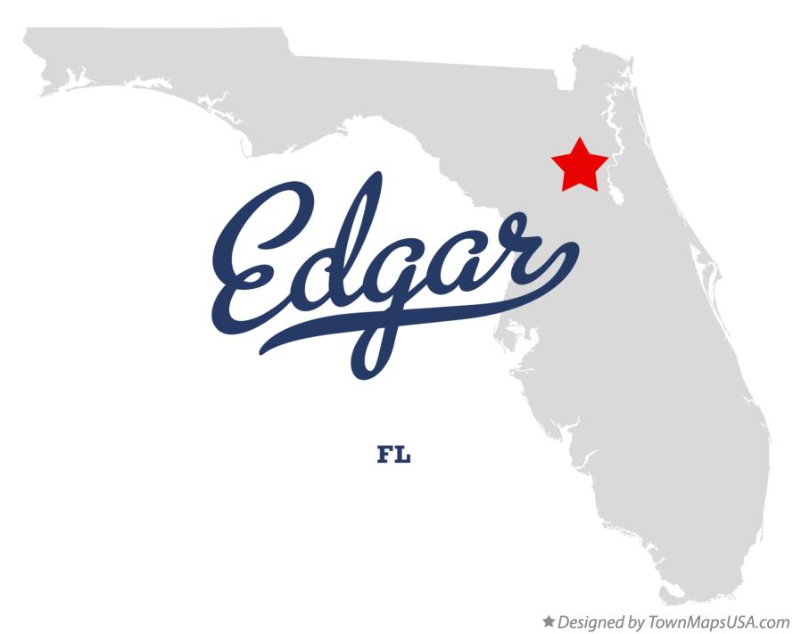 Map of Edgar, FL, Florida