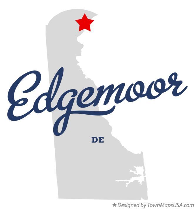 Map of Edgemoor, DE, Delaware