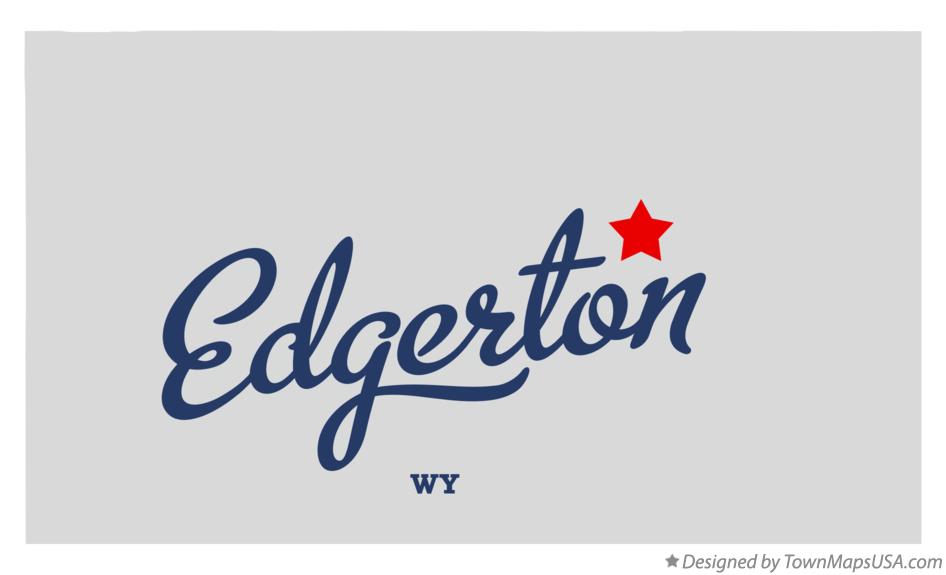 Map of Edgerton, WY, Wyoming