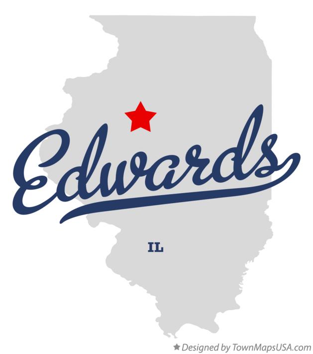 Map of Edwards, IL, Illinois